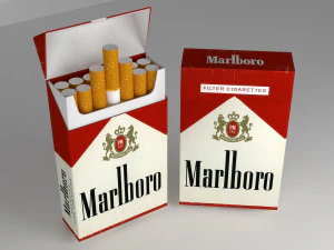 タバコのパック 3Dモデル