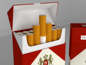 タバコのパック 3Dモデル