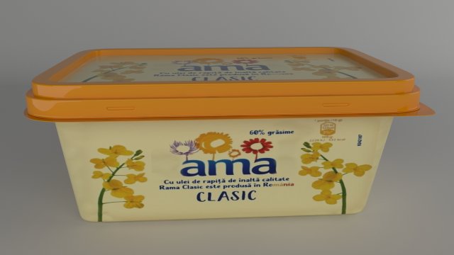 butter box 3D Model .c4d .max .obj .3ds .fbx .stl .blend 