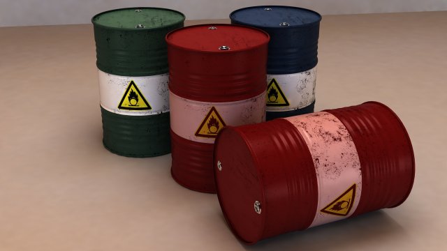 metal barrel 3D Модель .c4d .max .obj .3ds .fbx .stl .blend 