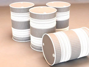 금속 배럴 3D 모델