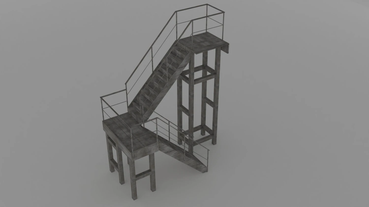 stairs 3D Model .c4d .max .obj .3ds .fbx .stl .blend 