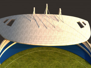abu dhabi cricket stadium 3D Model