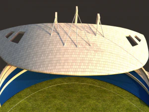abu dhabi cricket stadium 3D Model