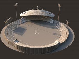 abu dhabi cricket stadium 3D Model