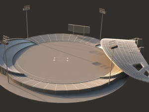 abu dhabi cricket stadium 3D Model