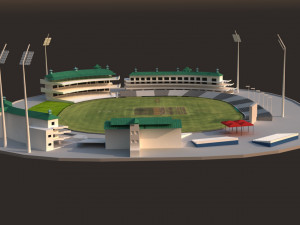 newzealand cricket stadium Modelo 3D