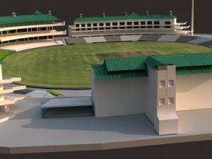 newzealand cricket stadium Modelo 3D