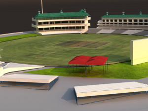 newzealand cricket stadium Modelo 3D