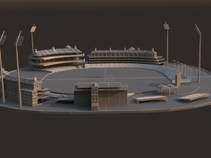 newzealand cricket stadium Modelo 3D
