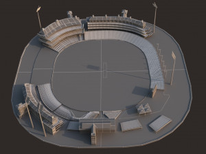 newzealand cricket stadium Modelo 3D