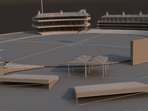 newzealand cricket stadium Modelo 3D