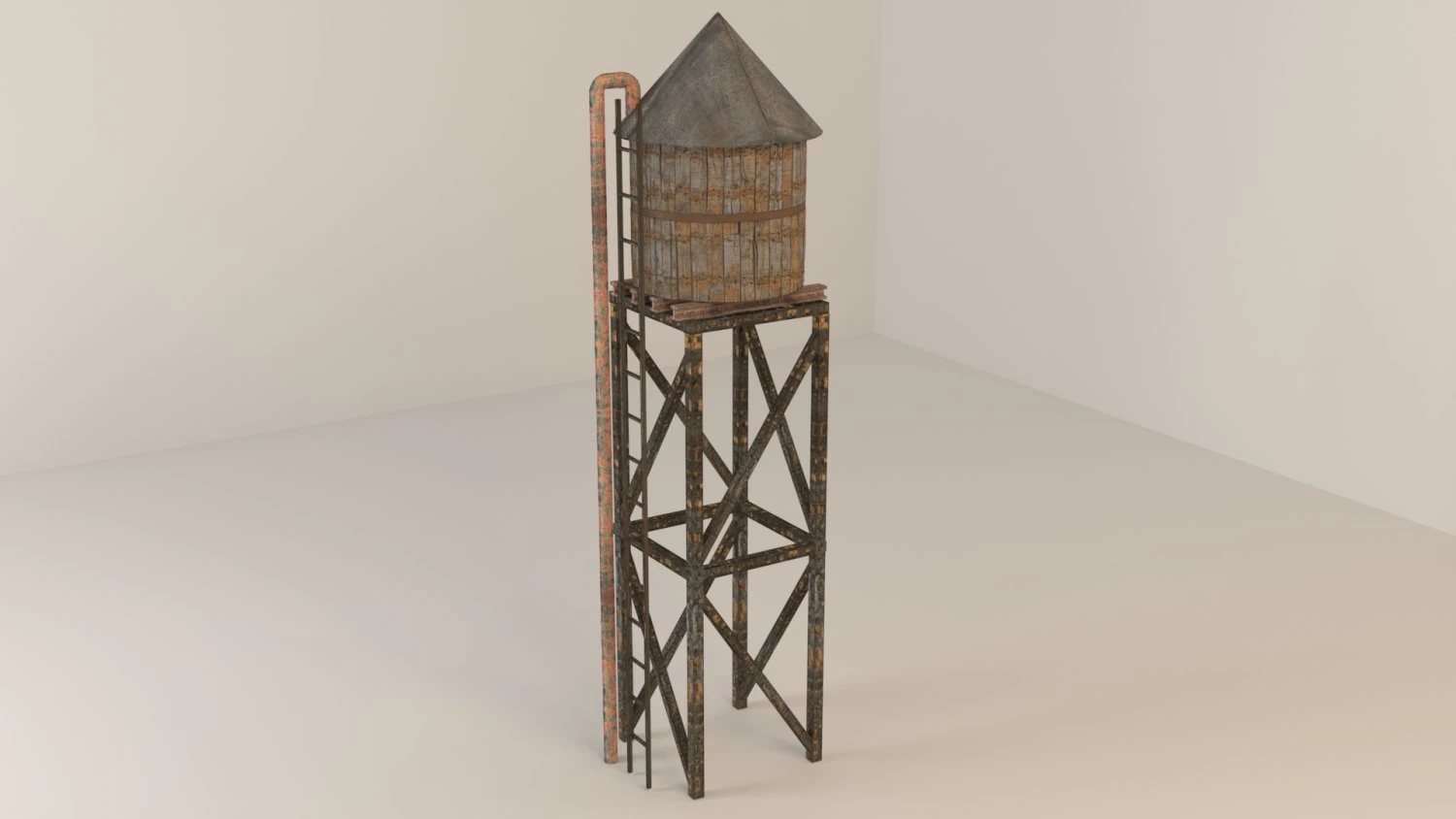 water tank 3D Model .c4d .max .obj .3ds .fbx .stl .blend