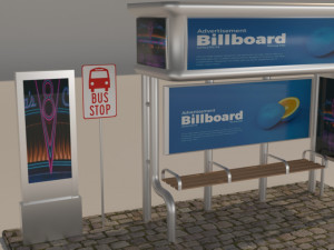 bus stop Model 3D