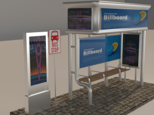 bus stop Model 3D