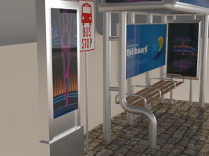 bus stop Model 3D