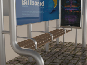 bus stop Model 3D