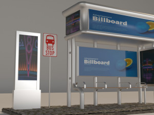 bus stop Model 3D