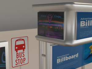 bus stop Model 3D