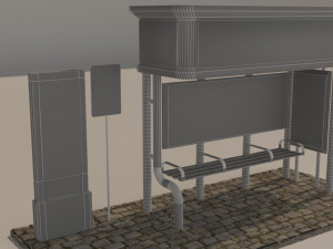 bus stop Model 3D