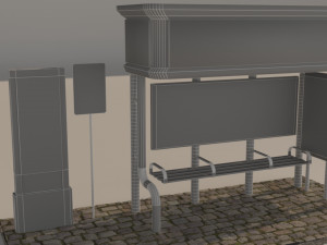 bus stop Model 3D