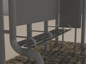 bus stop Model 3D