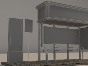 bus stop Model 3D