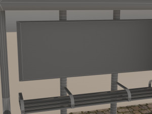 bus stop Model 3D
