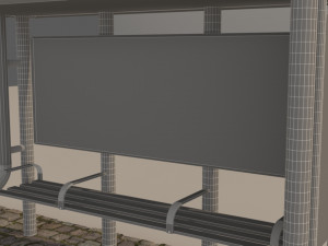 bus stop Model 3D