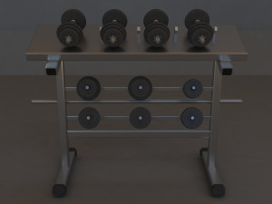 dumble and stand Modelo 3D