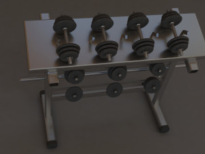 dumble and stand 3D Модель