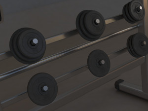 dumble and stand 3D Модель