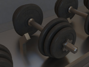 dumble and stand 3D Модель