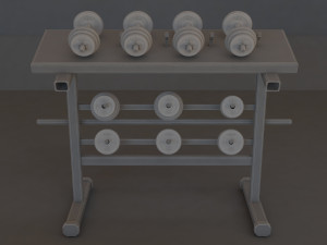 dumble and stand 3D Модель