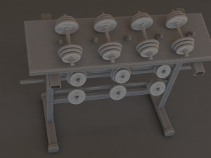 dumble and stand 3D Модель
