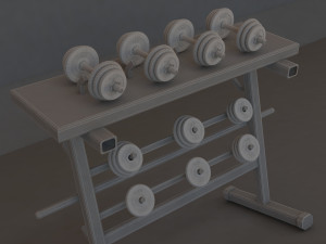 dumble and stand 3D Модель