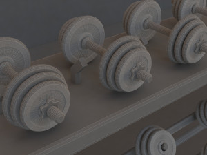 dumble and stand 3D Модель