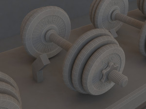 dumble and stand 3D Модель