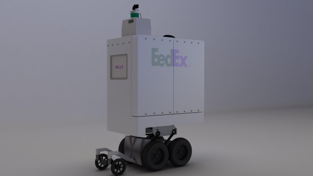 delivery robot 3D Model .c4d .max .obj .3ds .fbx .lwo .lw .lws