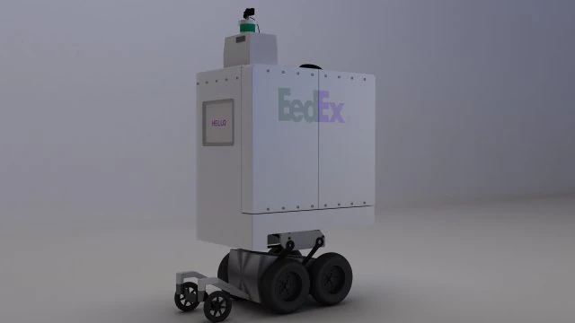 robot di consegna Modello 3D .c4d .max .obj .3ds .fbx .stl .blend 