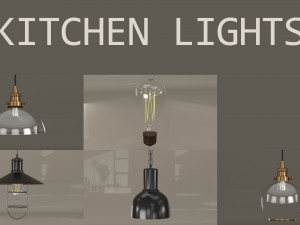 kitchen lights 3D 模型