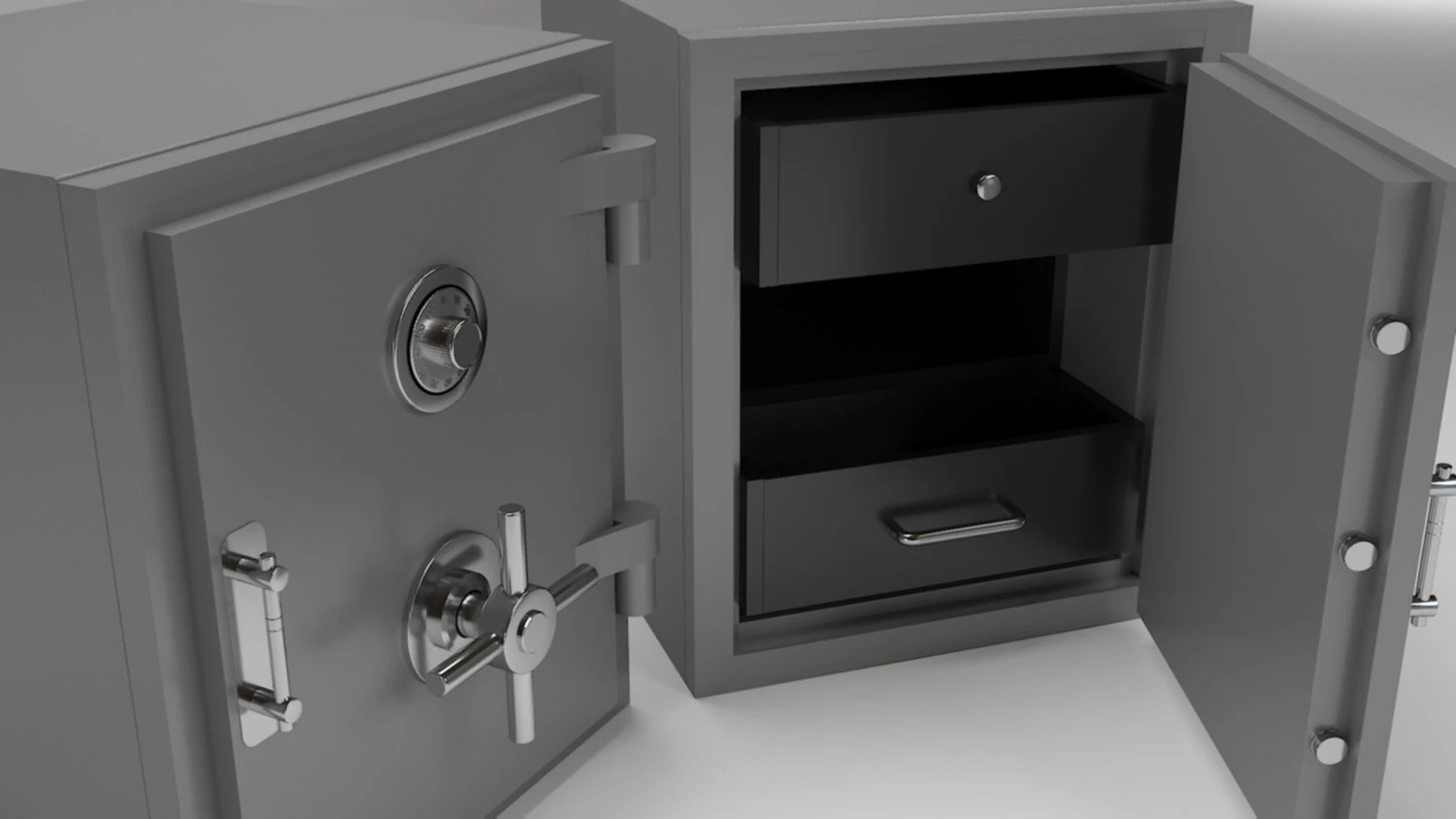 безпечна шафка 3D Модель .c4d .max .obj .3ds .fbx .stl .blend 