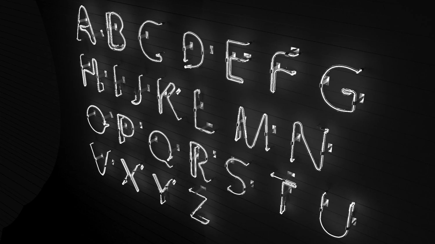 Neon Alphabet 3D Model .c4d .max .obj .3ds .fbx .stl .blend 
