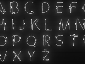 Neon Alphabet 3D मॉडल