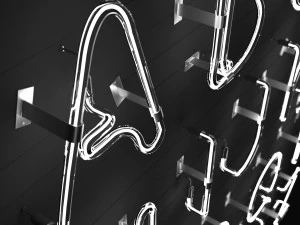Neon Alphabet 3D Model
