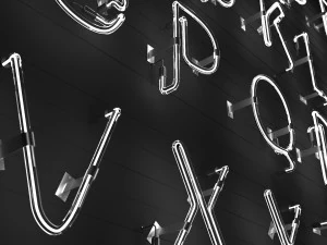 Neon Alphabet 3D Model
