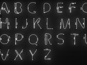 Neon Alphabet 3D मॉडल