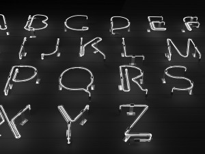 Neon Alphabet 3D मॉडल