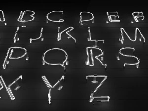 Neon Alphabet 3D Model