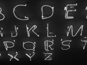 Neon Alphabet 3D Model